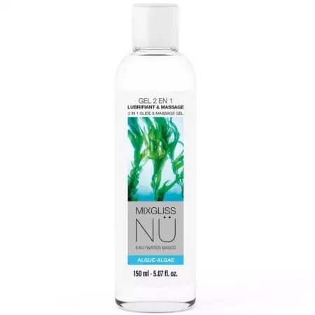 MIXGLISS - GEL LUBRIFIANT ET DE MASSAGE 2 EN 1 &Agrave; BASE D'EAU, ALGUES NURU, 150 ML
