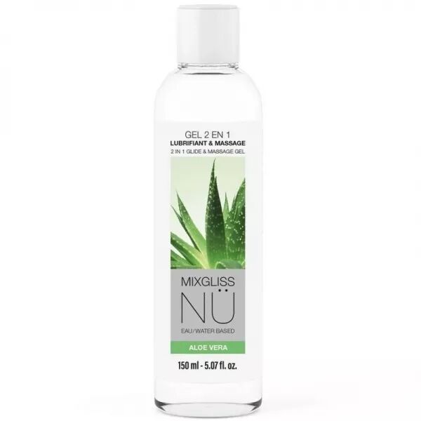 MIXGLISS - GEL LUBRIFIANT ET DE MASSAGE 2 EN 1 � BASE D'EAU NURU � L'ALOE VERA 150 ML