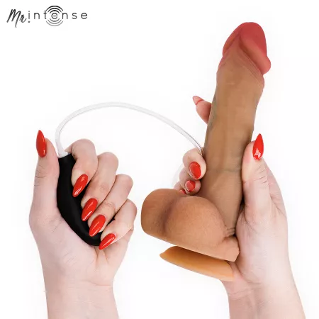 MR INTENSE - DANNY, P&Eacute;NIS ULTRA-R&Eacute;ALISTE AVEC &Eacute;JACULATION ET TESTICULES, 20,5 CM -&Oslash;- 4 CM
