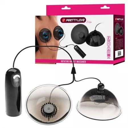 PRETTY LOVE - STIMULATEUR DE T&Eacute;TONS ROTATIF &Agrave; SUCCION NOIR