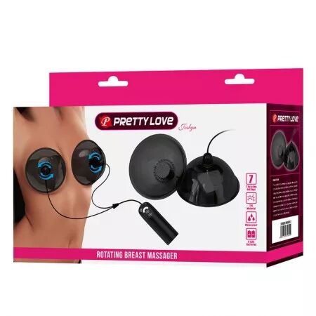 PRETTY LOVE - STIMULATEUR DE T&Eacute;TONS ROTATIF &Agrave; SUCCION NOIR