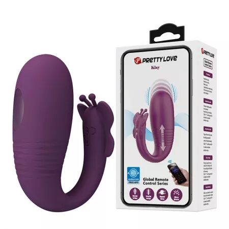 PRETTY LOVE - VIBRATEUR ?UF &Agrave; PROFONDEUR KLAY CONTR&Ocirc;L&Eacute; PAR APPLICATION VIOLET