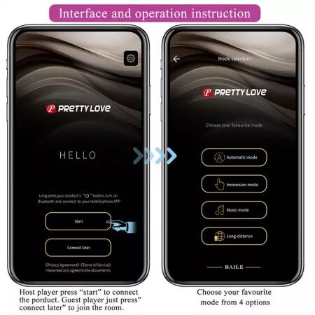 PRETTY LOVE - VIBRATEUR ?UF &Agrave; PROFONDEUR KLAY CONTR&Ocirc;L&Eacute; PAR APPLICATION VIOLET