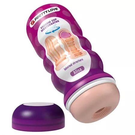PRETTY LOVE - MASTURBATEUR LISSANT VAGINAL AVEC VENTOUSE ET TEXTURES INTERNES