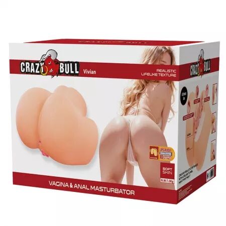 CRAZY BULL - VIVIAN DOUBLE MASTURBATEUR VIBRANT VAGINAL ET ANAL FLESH