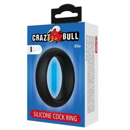 CRAZY BULL - ELIO ANNEAU P&Eacute;NAL EN SILICONE NOIR