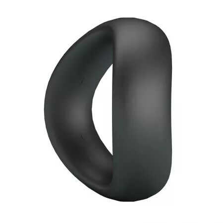 CRAZY BULL - VALEN ANNEAU P&Eacute;NAL ERGONOMIQUE EN SILICONE NOIR