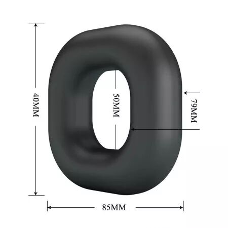 CRAZY BULL - WALDEN ANNEAU P&Eacute;NAL EN SILICONE SUPER DOUX NOIR