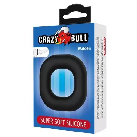 CRAZY BULL - WALDEN ANNEAU P&Eacute;NAL EN SILICONE SUPER DOUX NOIR