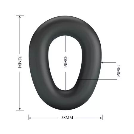 CRAZY BULL - VESPER ANNEAU P&Eacute;NAL EN SILICONE ULTRA DOUX NOIR