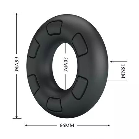 CRAZY BULL - ANNEAU P&Eacute;NAL EN SILICONE SUPER DOUX BERTRAM NOIR