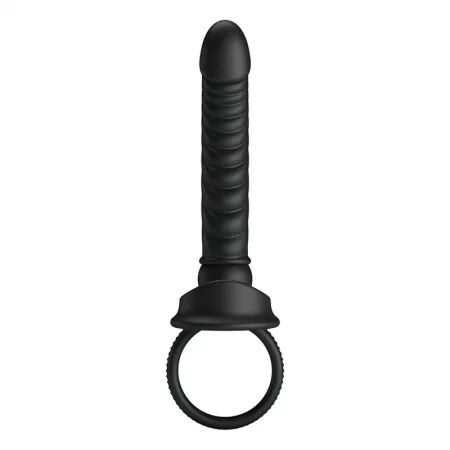 PRETTY LOVE - VIBRATEUR ANAL MERRITT AVEC ANNEAU ET VIBRATION NOIR