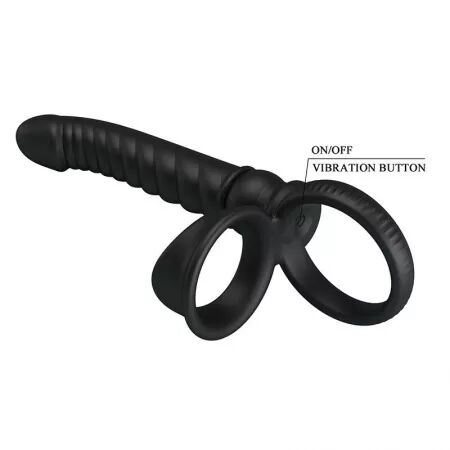 PRETTY LOVE - VIBRATEUR ANAL MERRITT AVEC ANNEAU ET VIBRATION NOIR