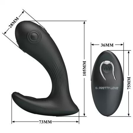 PRETTY LOVE - VIBRATEUR DE PROSTATE MIRABELLE AVEC T&Eacute;L&Eacute;COMMANDE