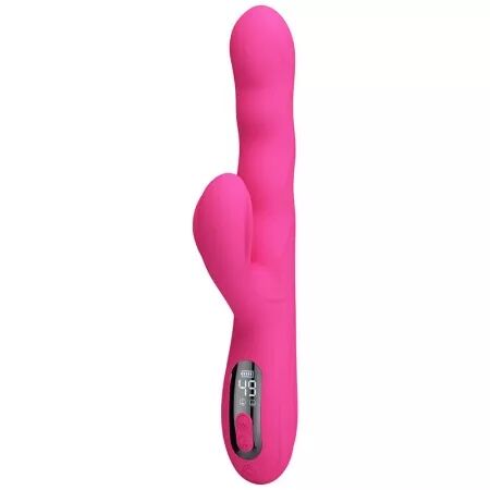 PRETTY LOVE - VIBRATEUR LAPIN MULTIFONCTION WINTERS AVEC AFFICHAGE LED ROSE