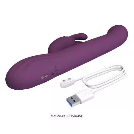 PRETTY LOVE - DEE VIBRATEUR LAPIN MULTIFONCTION OSCILLANT ET &Agrave; PERCUSSION VIOLET