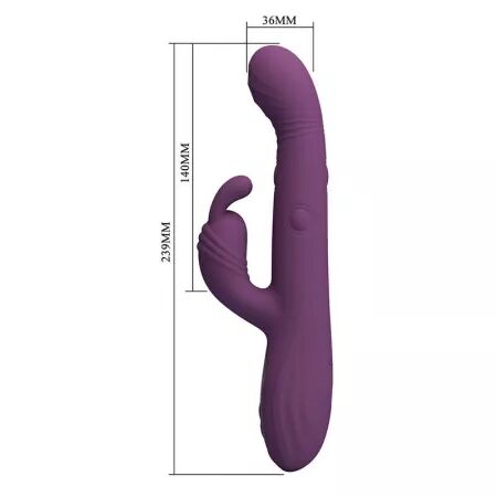 PRETTY LOVE - DEE VIBRATEUR LAPIN MULTIFONCTION OSCILLANT ET &Agrave; PERCUSSION VIOLET