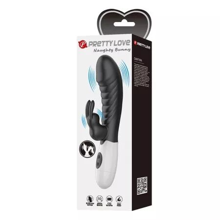PRETTY LOVE - VIBRATEUR LAPIN NAUGHTY BUNNY 30 FONCTIONS NOIR