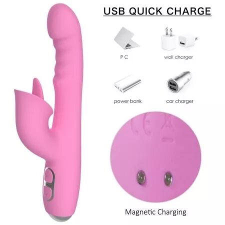 NALONE - T-MAY VIBRATEUR LAPIN MAGIC STICK ROSE