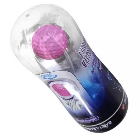 PRETTY LOVE  - COUPE DE MASTURBATION TEXTUR&Eacute;E &Agrave; 360&deg; TRANSPARENTE