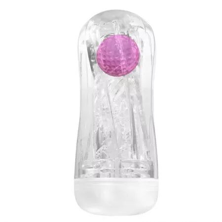 PRETTY LOVE  - COUPE DE MASTURBATION TEXTUR&Eacute;E &Agrave; 360&deg; TRANSPARENTE