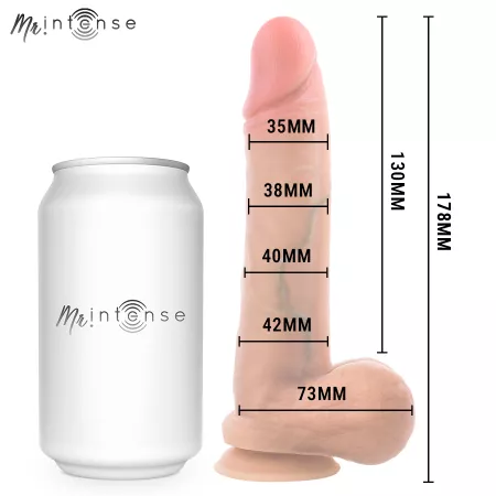 MR INTENSE - GARY S P&Eacute;NIS EN SILICONE ULTRA-R&Eacute;ALISTE AVEC TESTICULES 17,8 CM -&Oslash;- 4,2 CM