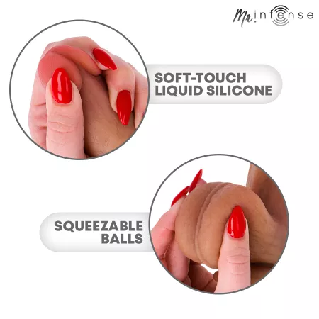 MR INTENSE - GARY M P&Eacute;NIS EN SILICONE ULTRA-R&Eacute;ALISTE AVEC TESTICULES 20 CM -&Oslash;- 4,2 CM