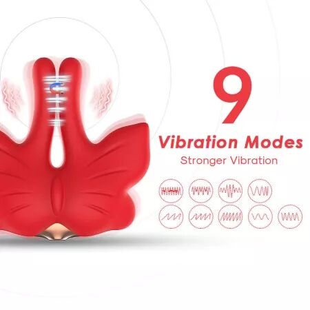 ARMONY - PINCES &Agrave; T&Eacute;TONS MAGN&Eacute;TIQUES &Agrave; VIBRATION FORME PAPILLON ROUGES
