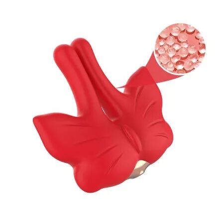 ARMONY - PINCES &Agrave; T&Eacute;TONS MAGN&Eacute;TIQUES &Agrave; VIBRATION FORME PAPILLON ROUGES