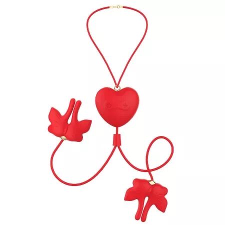 ARMONY - PINCES &Agrave; T&Eacute;TONS MAGN&Eacute;TIQUES &Agrave; VIBRATION FORME PAPILLON ROUGES