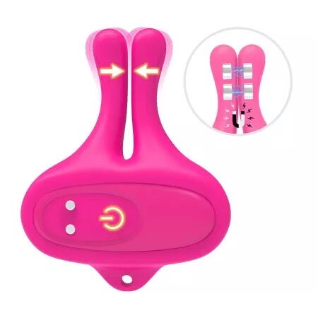 ARMONY - PINCES &Agrave; T&Eacute;TONS MAGN&Eacute;TIQUES VIBRATOIRES EN FORME DE LAPIN ROSE