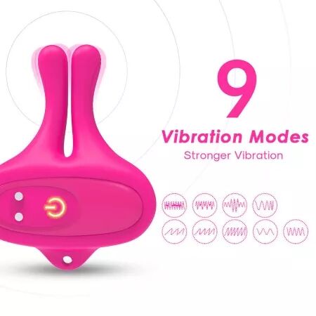 ARMONY - PINCES &Agrave; T&Eacute;TONS MAGN&Eacute;TIQUES VIBRATOIRES EN FORME DE LAPIN ROSE