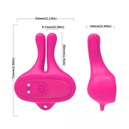 ARMONY - PINCES &Agrave; T&Eacute;TONS MAGN&Eacute;TIQUES VIBRATOIRES EN FORME DE LAPIN ROSE