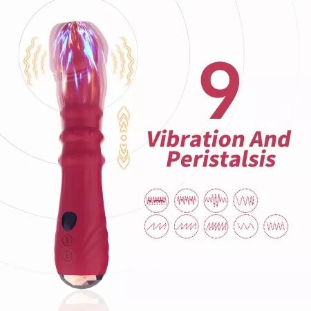 ARMONY - DILDO VIBRATEUR POINT A THERMO-R&Eacute;GLABLE ROUGE