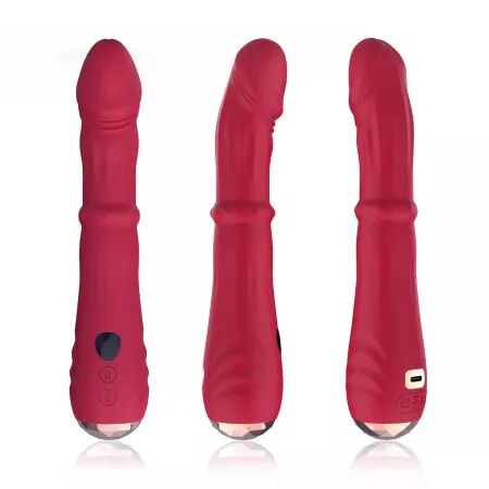 ARMONY - DILDO VIBRATEUR POINT A THERMO-R&Eacute;GLABLE ROUGE