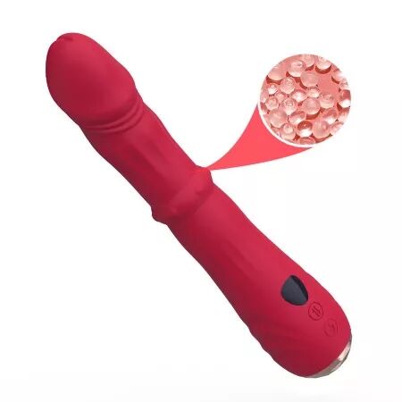 ARMONY - DILDO VIBRATEUR POINT A THERMO-R&Eacute;GLABLE ROUGE