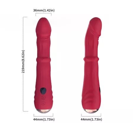 ARMONY - DILDO VIBRATEUR POINT A THERMO-R&Eacute;GLABLE ROUGE