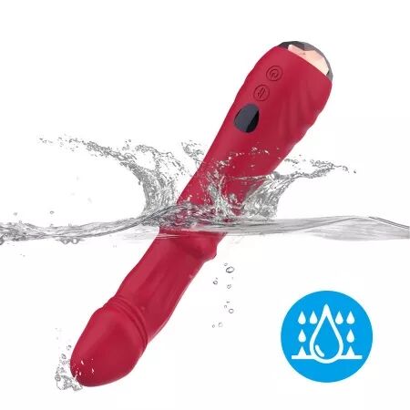 ARMONY - DILDO VIBRATEUR POINT A THERMO-R&Eacute;GLABLE ROUGE