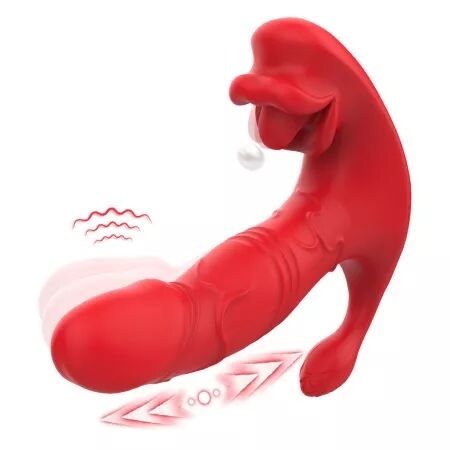 ARMONY - VIBRATEUR ANAL CULOTTE STIMULATEUR POINT C ET G T&Eacute;L&Eacute;COMMANDE ROUGE