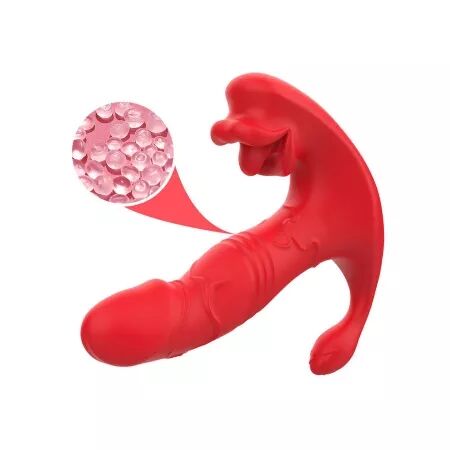 ARMONY - VIBRATEUR ANAL CULOTTE STIMULATEUR POINT C ET G T&Eacute;L&Eacute;COMMANDE ROUGE