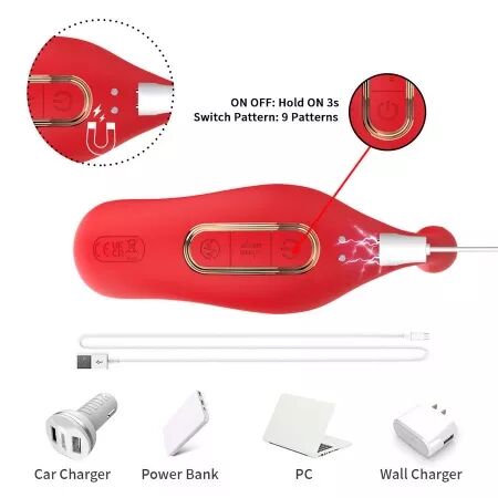 ARMONY - VIBRATEUR ANAL CULOTTE STIMULATEUR POINT C ET G T&Eacute;L&Eacute;COMMANDE ROUGE