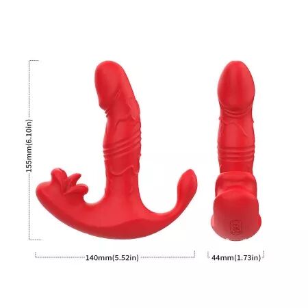 ARMONY - VIBRATEUR ANAL CULOTTE STIMULATEUR POINT C ET G T&Eacute;L&Eacute;COMMANDE ROUGE