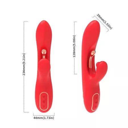 ARMONY - VIBRATEUR STIMULATEUR POINT G ET CLITORIS AVEC LANGUE OSCILLANTE ROUGE