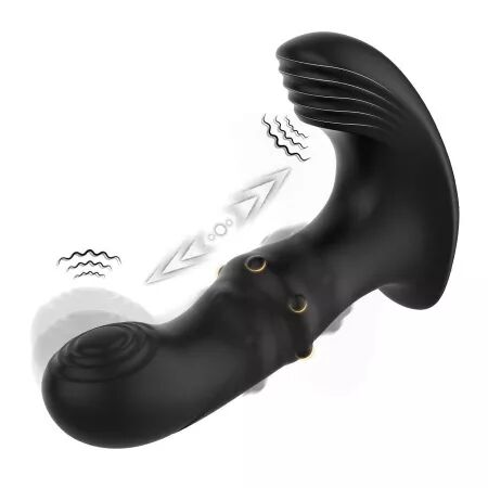 ARMONY - VIBRATEUR DE PROSTATE ANAL AVEC T&Eacute;L&Eacute;COMMANDE NOIR
