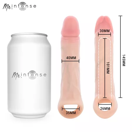 MR INTENSE - SIMON M MANCHON P&Eacute;NIS EN SILICONE 14,5 CM -&Oslash;- 4 CM