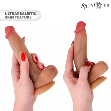 MR INTENSE - BRUCE S GODEMICHET EN SILICONE AVEC TESTICULES 17,8 CM -&Oslash;- 4 CM