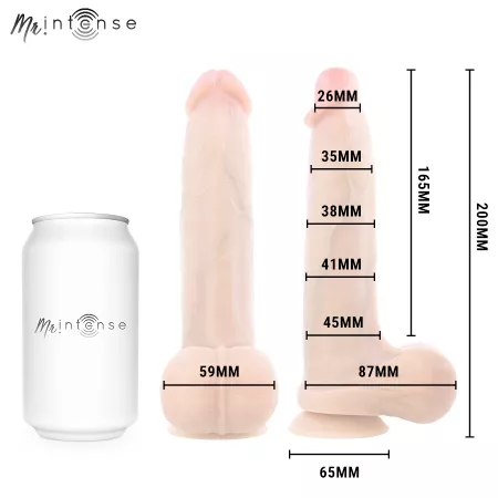 MR INTENSE - BRUCE M GODE EN SILICONE AVEC TESTICULES 20 CM -&Oslash;- 4,5 CM