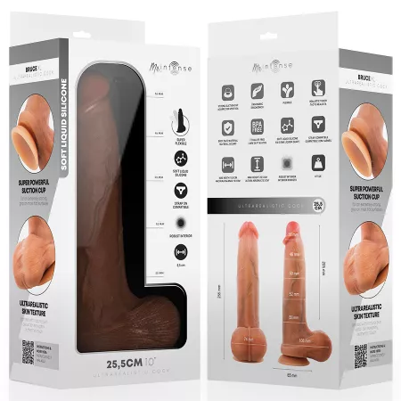 MR INTENSE - BRUCE XL GODEMICHET EN SILICONE AVEC TESTICULES 25,5 CM -&Oslash;- 5,5 CM