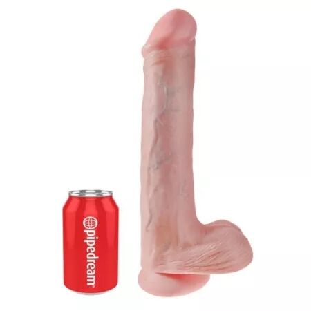 KING COCK - GODEMICHET R&Eacute;ALISTE AVEC TESTICULES ET VENTOUSE 38 CM COULEUR