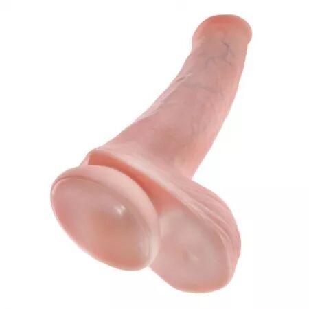 KING COCK - GODEMICHET R&Eacute;ALISTE AVEC TESTICULES ET VENTOUSE 38 CM COULEUR
